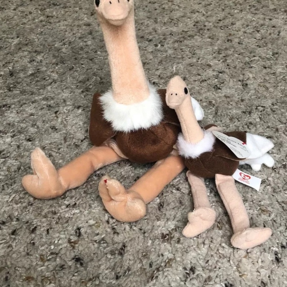 Big and small ty beanie babies